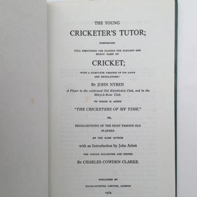 The Young Cricketer's Tutor