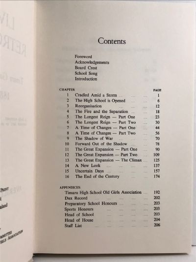 LIVELY RETROSPECT: Timaru Girls High School 1880-1980
