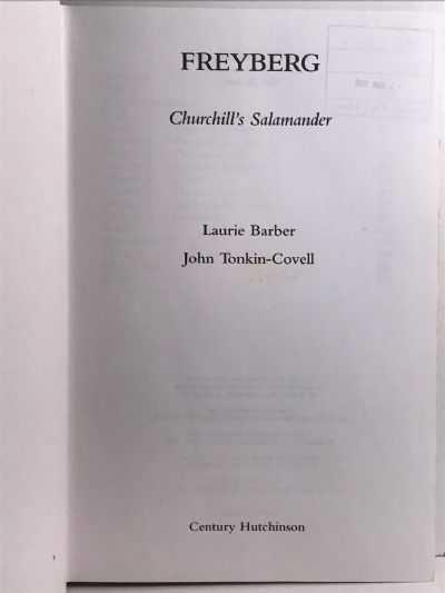 FREYBERG: Churchill's Salamander
