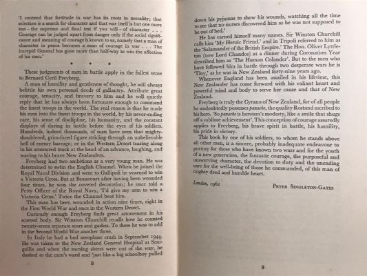 GENERAL LORD FREYBERG VC: An Unofficial Biography