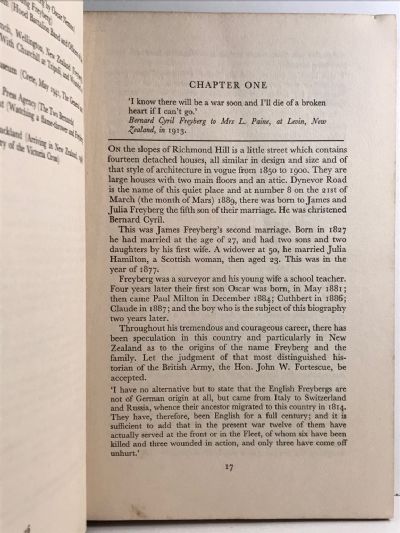 GENERAL LORD FREYBERG VC: An Unofficial Biography