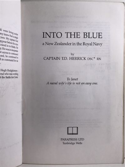 INTO THE BLUE: A New Zealander in the Royal Navy