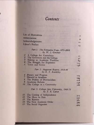 A HISTORY OF THE UNIVERSITY OF CANTERBURY 1873-1973