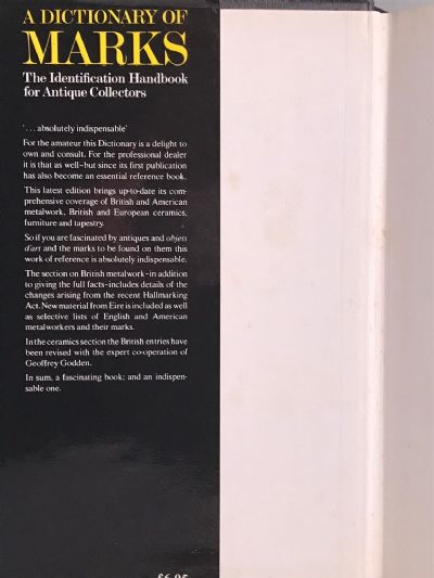 A DICTIONARY OF MARKS: Ceramics - Metalwork - Furniture - Tapestry