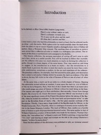A DICTIONARY OF MARKS: Ceramics - Metalwork - Furniture - Tapestry