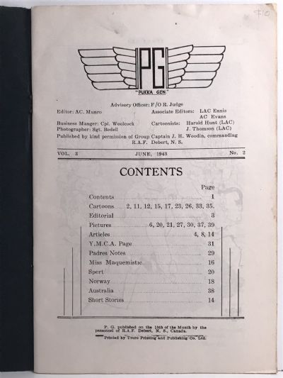 VINTAGE MAGAZINE: Pukka Gen - Vol. 3, No. 2 - June 1943