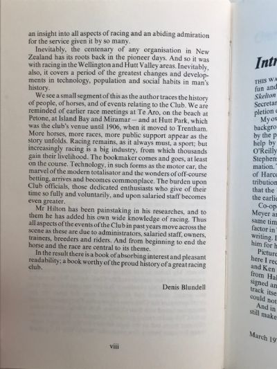 THE WELLINGTON RACING CLUB: A Centennial History