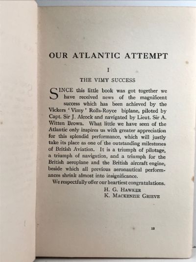 OUR ATLANTIC ATTEMPT