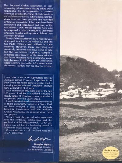 100 NOT OUT: A Centennial History of the Auckland Cricket Association