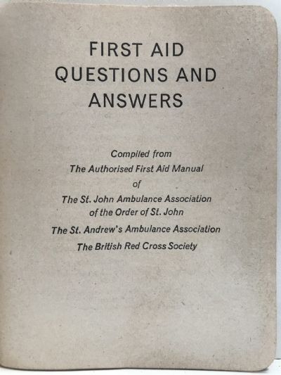 FIRST AID QUESTIONS AND ANSWERS