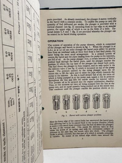 FUEL INJECTION EQUIPMENT INSTRUCTION BOOKS
