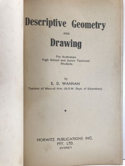 DESCRIPTIVE GEOMETRY AND DRAWING
