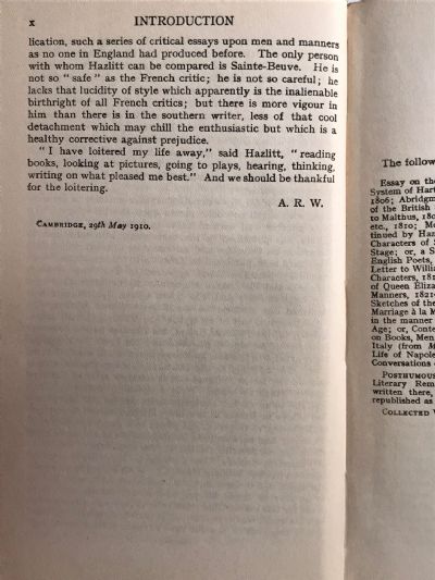 LECTURES ON ENGLISH POETS & THE SPIRIT OF THE AGE