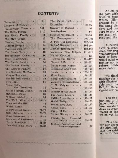 WAIHI BOROUGH COUNCIL DIAMOND JUBILEE 1902-1962