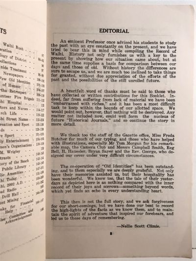 WAIHI BOROUGH COUNCIL DIAMOND JUBILEE 1902-1962