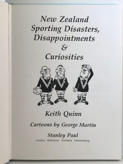 NEW ZEALAND SPORTING DISASTERS DISAPPOINTMENTS & CURIOSITIES