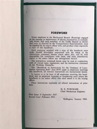 HANDBOOK OF INSTRUCTIONS: Relating to Electrified Services