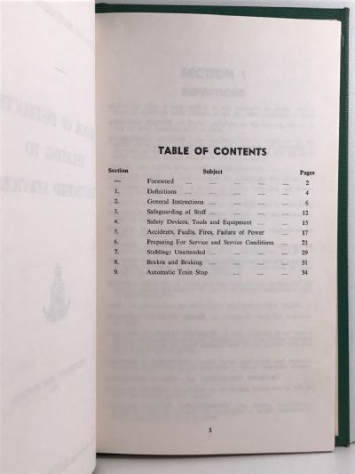 HANDBOOK OF INSTRUCTIONS: Relating to Electrified Services