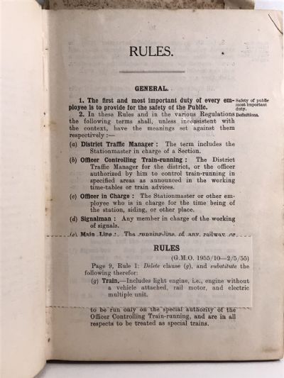 NZ GOVERNMENT RAILWAYS: Department Rules and Regulations 1943