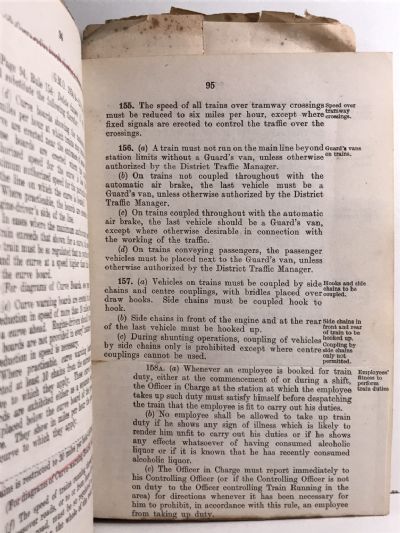 NZ GOVERNMENT RAILWAYS: Department Rules and Regulations 1943