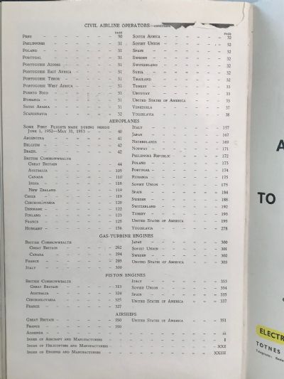 JANE'S ALL THE WORLD'S AIRCRAFT 1953-54