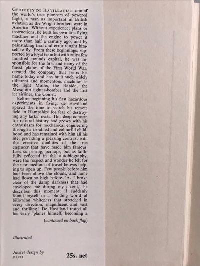 SKY FEVER: The Autobiography of Sir Geoffrey De Havilland