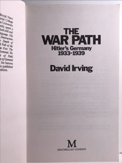 THE WAR PATH: Hitler's Germany 1933-1939