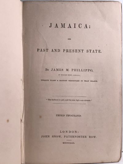 JAMAICA: Its Past And Present State 