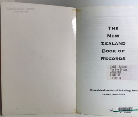 THE NEW ZEALAND BOOK OF RECORDS