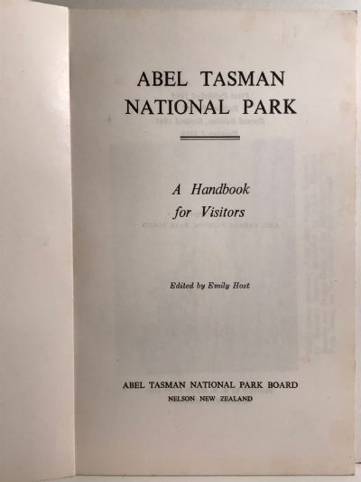 ABEL TASMAN NATIONAL PARK: A Handbook for Visitors