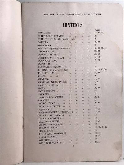 THE AUSTIN A40 MODELS: Owner-Driver Handbook