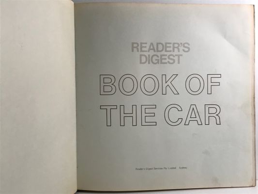 READER'S DIGEST BOOK OF THE CAR