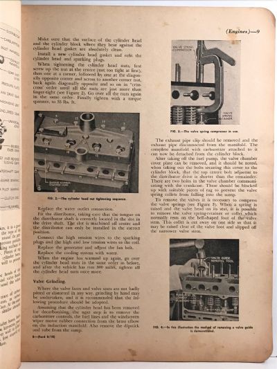 VINTAGE MOTOR SERVICE MANUAL: Ford 8 and 10 Van, Anglia and Prefect