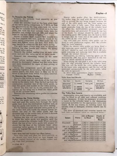 VINTAGE SERVICE MANUAL: Ford Mk 1 Zephyr and Consul 1951 - 1956 revised edition