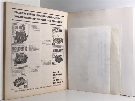 OWNERS WORKSHOP MANUAL: Holden 6 HQ Series