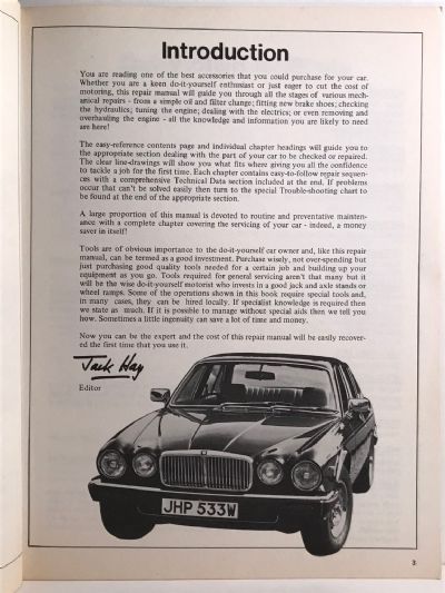 CAR REPAIR MANUAL: Jaguar from 1968 - XJ6 / XJ6L / XJ6 Coupe