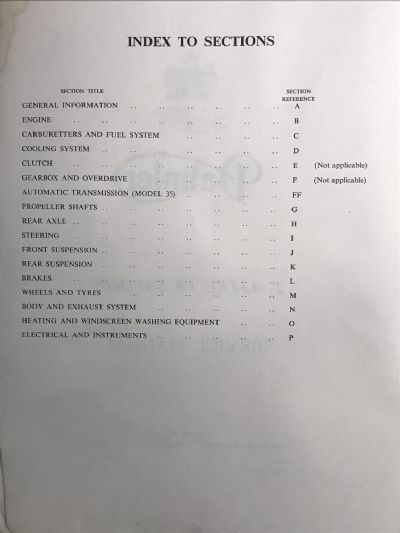 DAIMLER SERVICE MANUAL: Daimler 2.5 Litre V8 Saloon Including V8-250