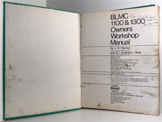 OWNERS WORKSHOP MANUAL: BLMC 1100 & 1300 from 1962 to 1974