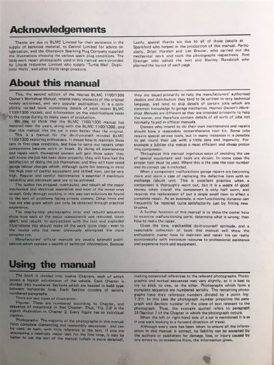 OWNERS WORKSHOP MANUAL: BLMC 1100 & 1300 from 1962 to 1974