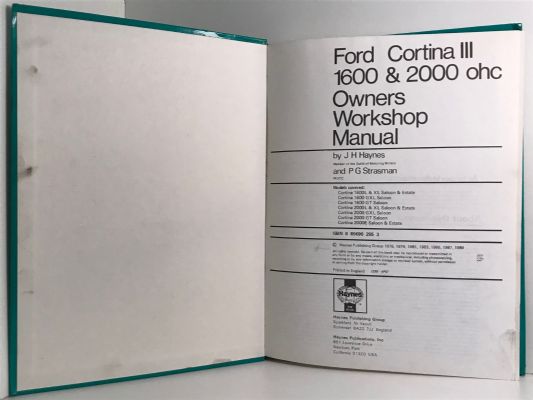 OWNERS WORKSHOP MANUAL: Ford Cortina III 1600 & 2000 OHC 1970 to 1976