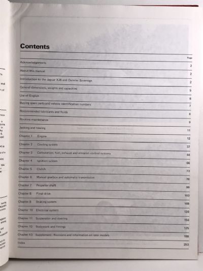 OWNERS WORKSHOP MANUAL: Jaguar Daimler Sovereign XJ6 and XJ 1968 to 1979