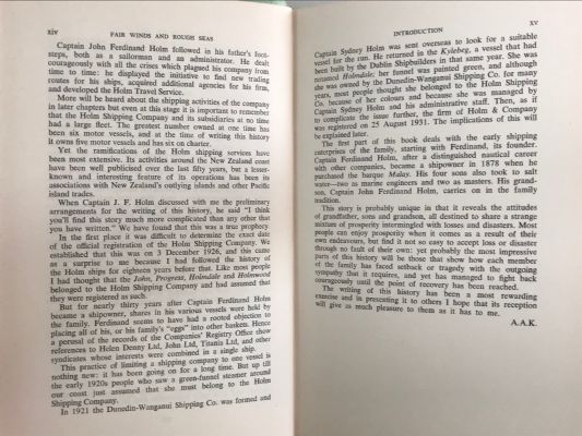 FAIR WINDS and ROUGH SEAS: Story of the Holm Shipping Company