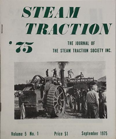 STEAM TRACTION 1975: The Journal of The Steam Traction Society - Vol. 5, No. 1. 