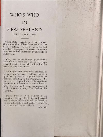 WHO'S WHO IN NEW ZEALAND: 6th edition
