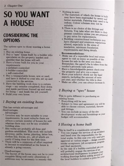 BUILDING YOUR OWN HOUSE