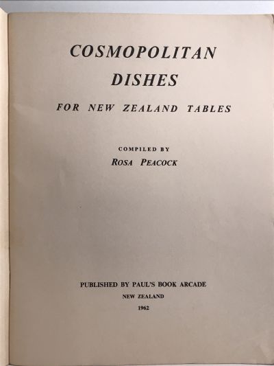 COSMOPOLITAN DISHES FOR NEW ZEALAND TABLES