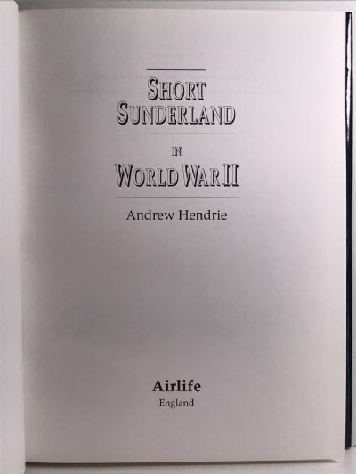 SHORT SUNDERLAND IN WORLD WAR II