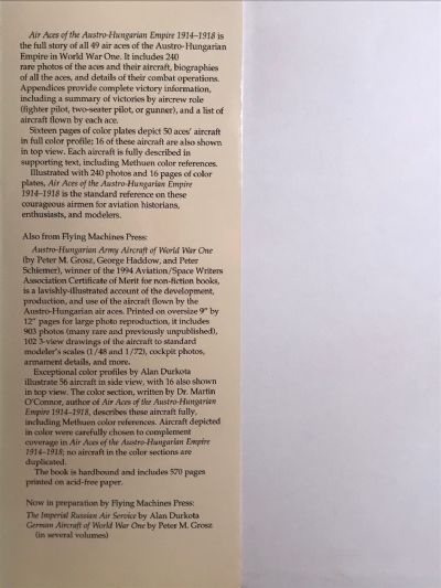 AIR ACES OF THE AUSTRO-HUNGARIAN EMPIRE 1914-1918