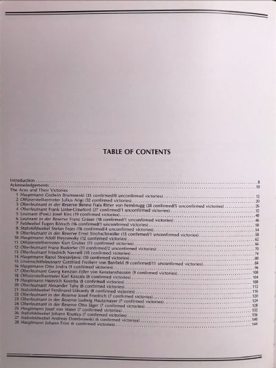 AIR ACES OF THE AUSTRO-HUNGARIAN EMPIRE 1914-1918