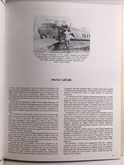 AIR ACES OF THE AUSTRO-HUNGARIAN EMPIRE 1914-1918